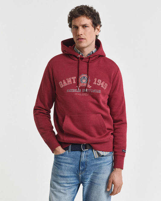 Kapuzenpullover mit Wappenmotiv