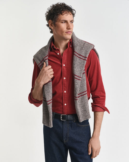 Regular Fit Hemd aus Baumwollcord