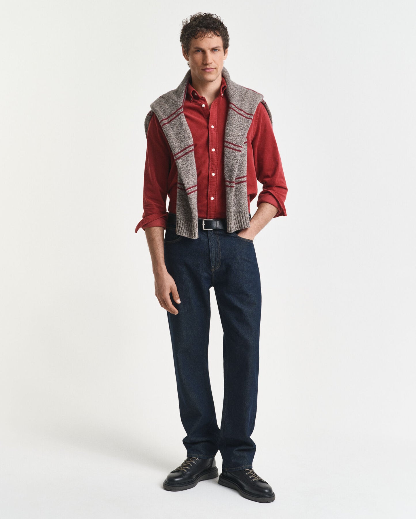 Regular Fit Hemd aus Baumwollcord