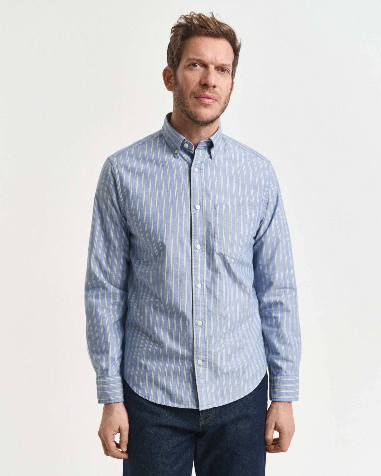 Chemise Oxford rayée coupe classique Archive