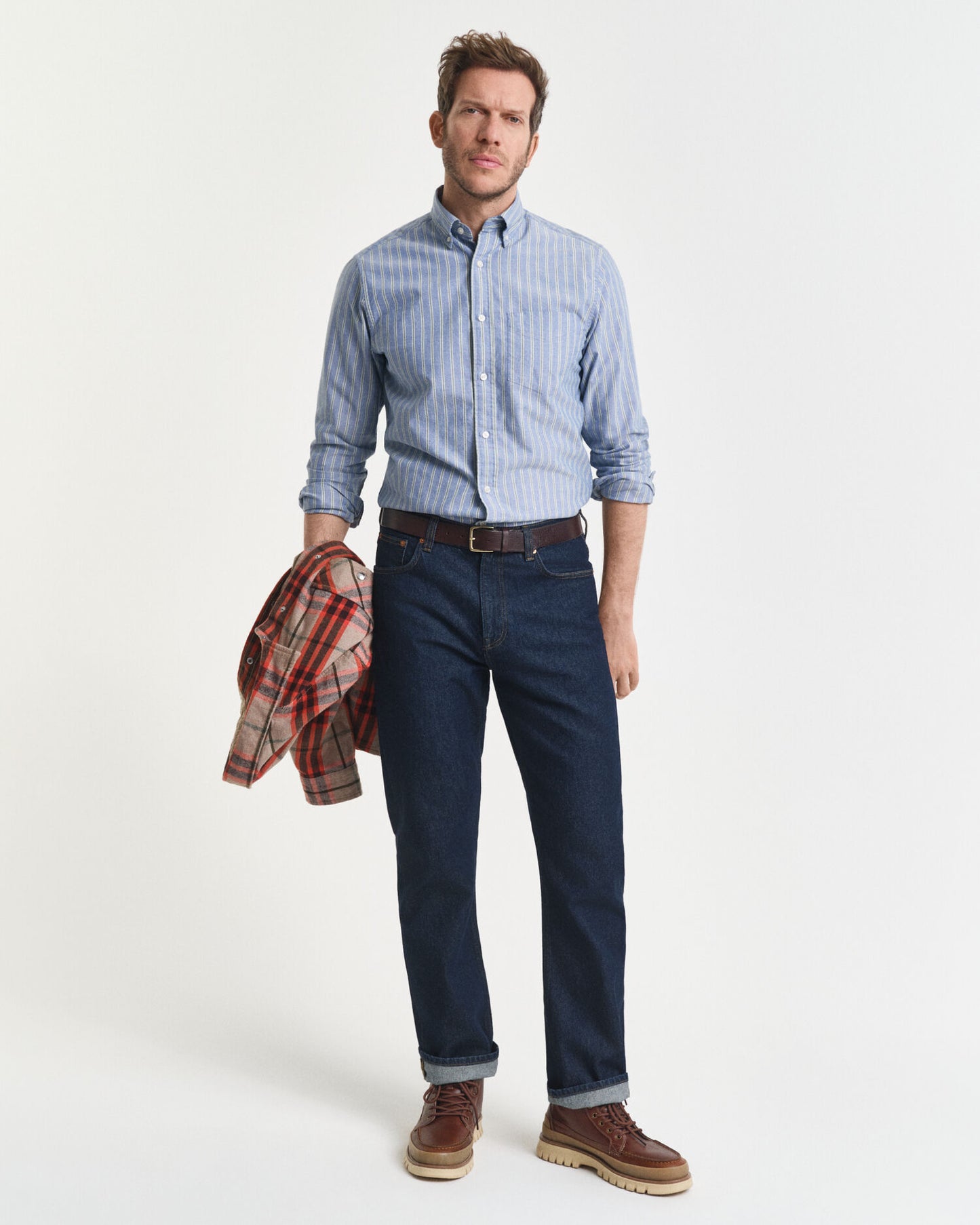 Chemise Oxford rayée coupe classique Archive