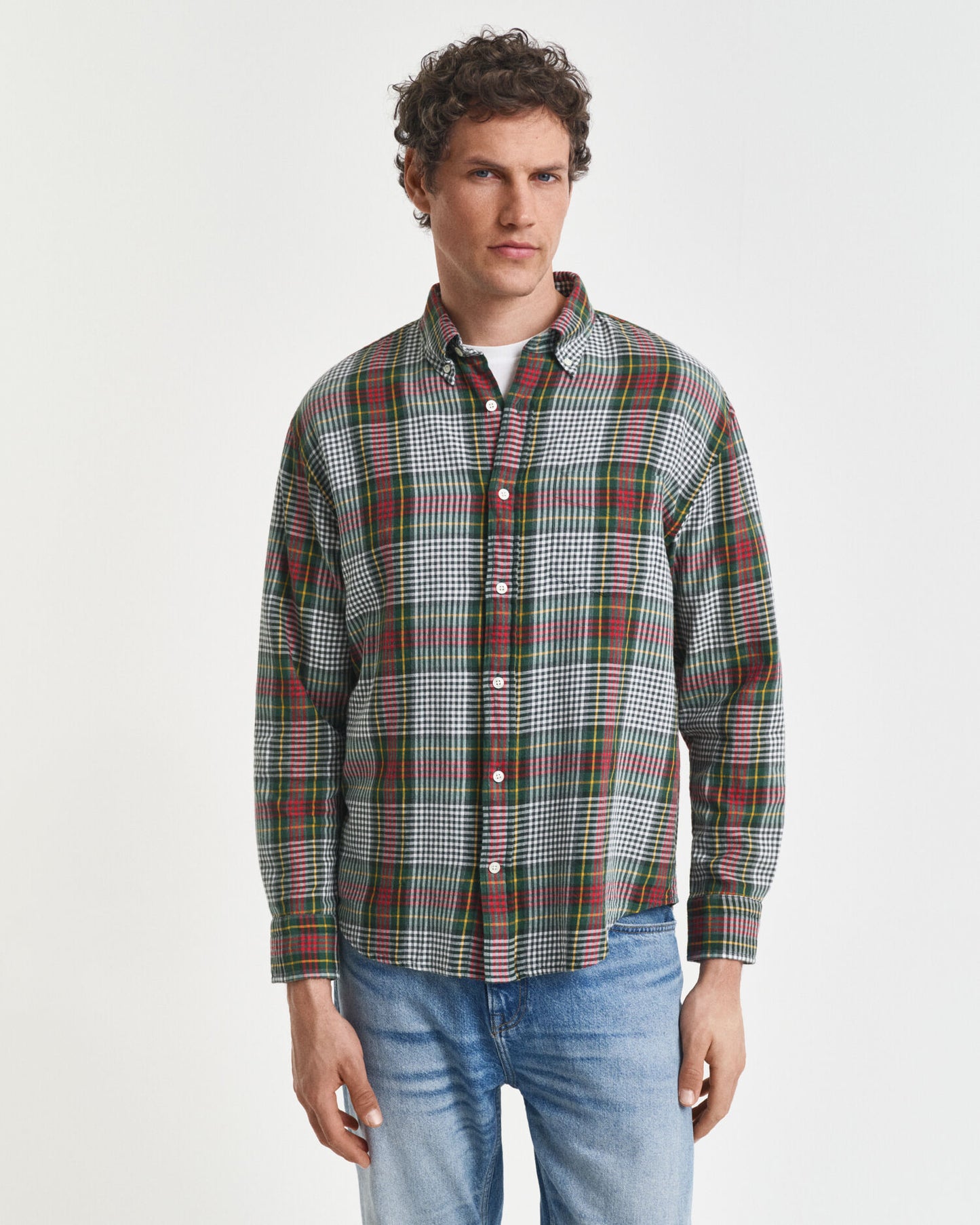 Hemd aus leichtem Baumwoll-Twill mit Karomuster in Relaxed Fit