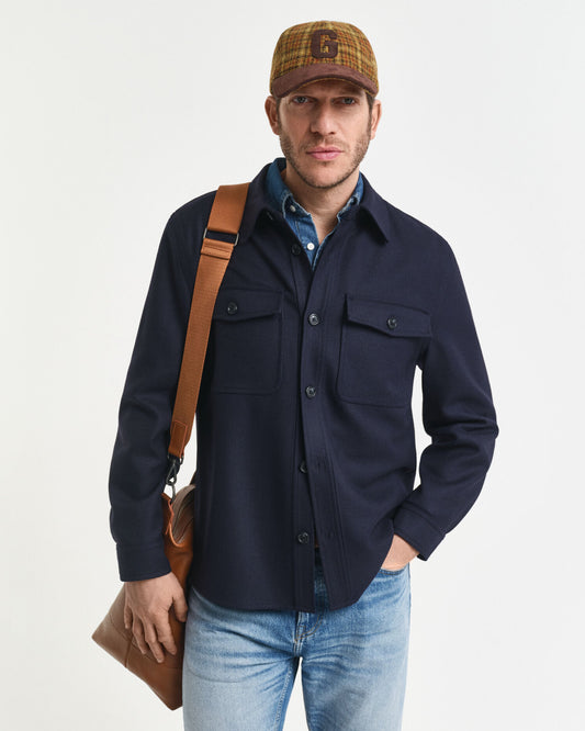 Overshirt aus Wollmischung im Regular Fit