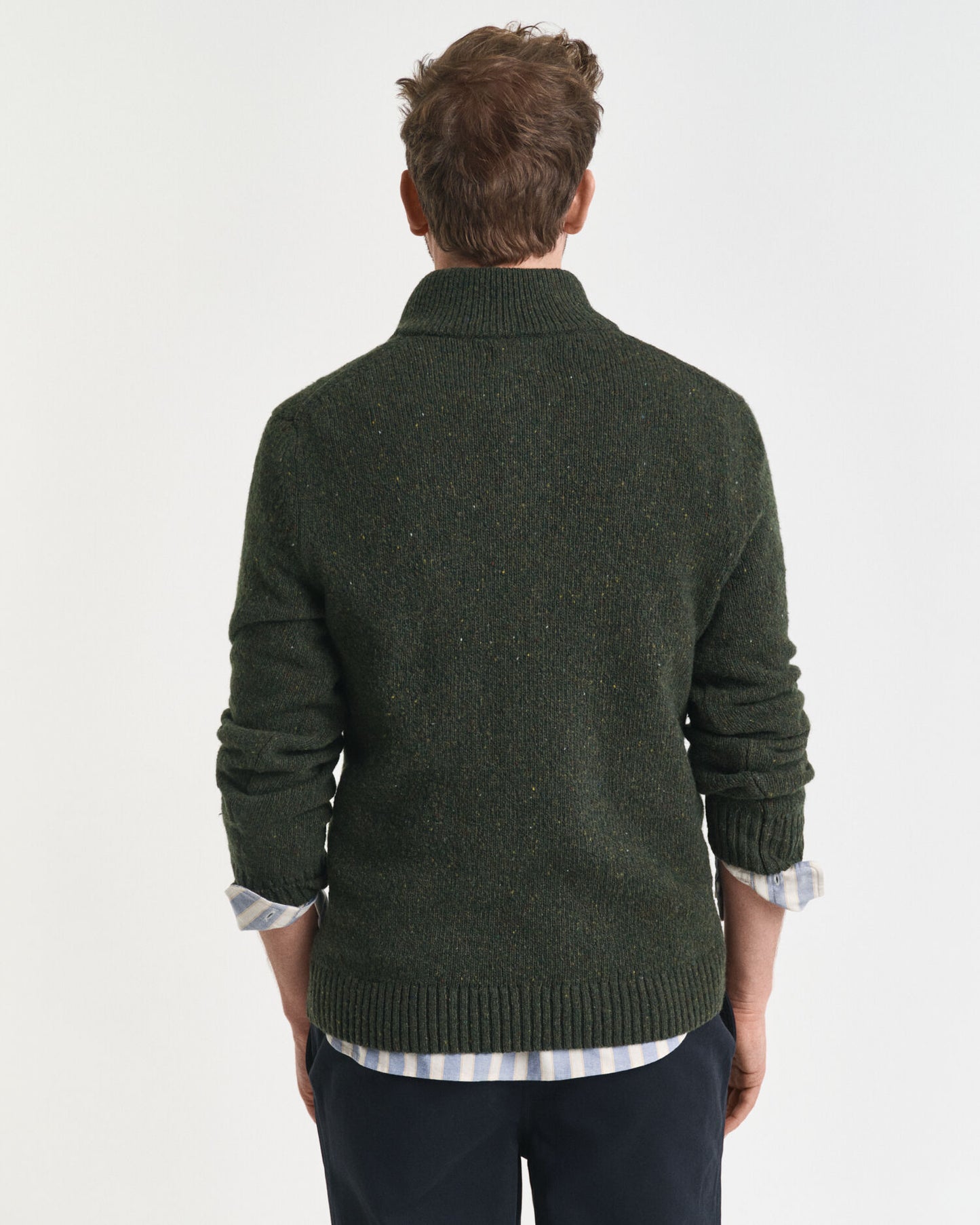 Pullover mit halbem Knopfverschluss, Wollmischung und Noppen