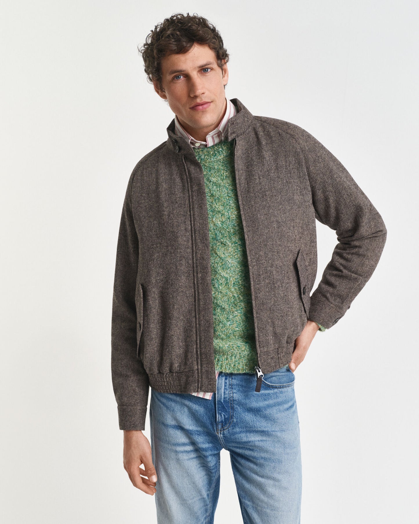 Harrington-Jacke aus Wollmix