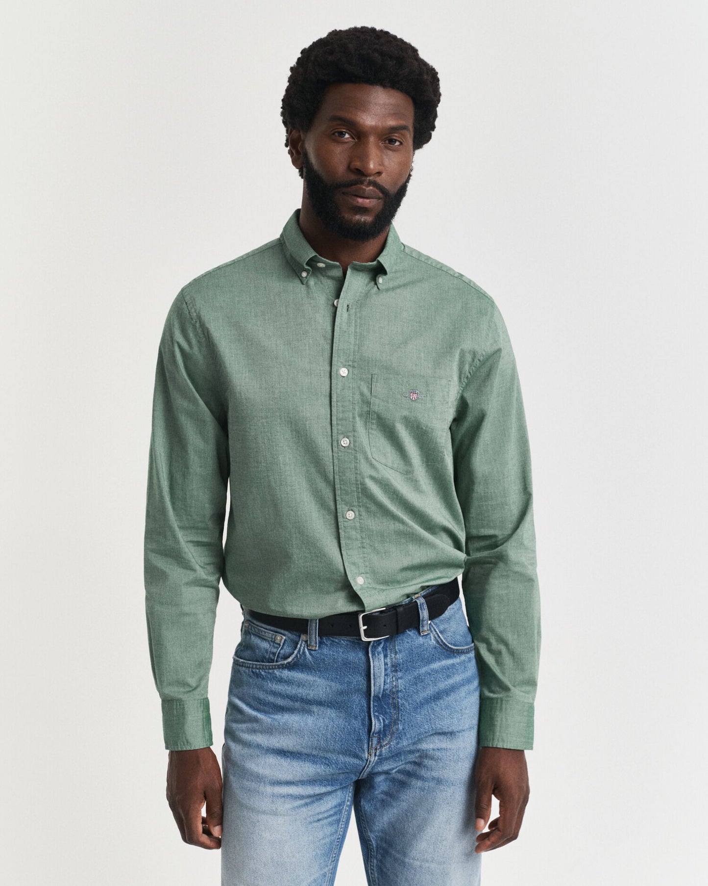Chemise classique en popeline coupe droite