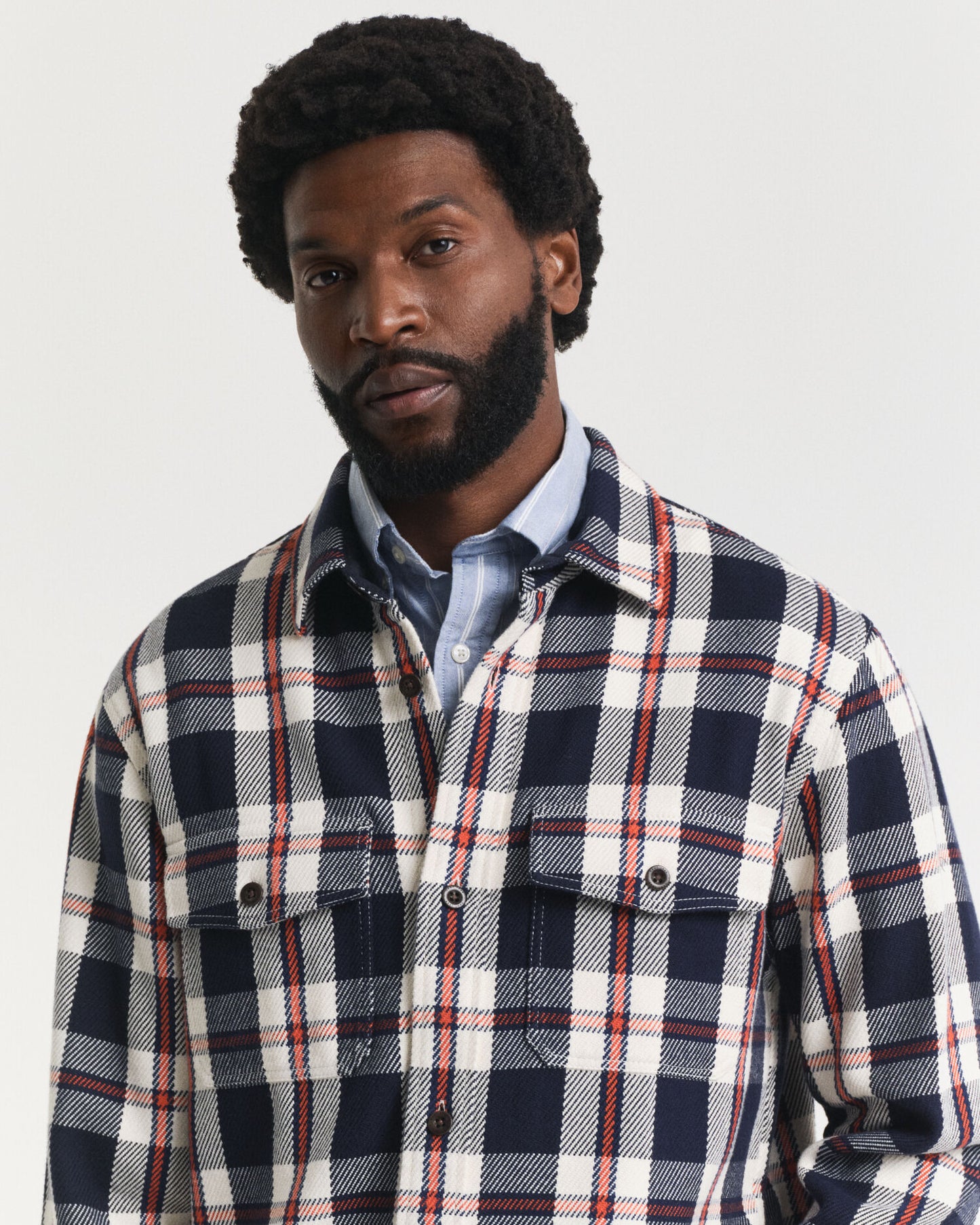 Kariertes Twill-Overshirt