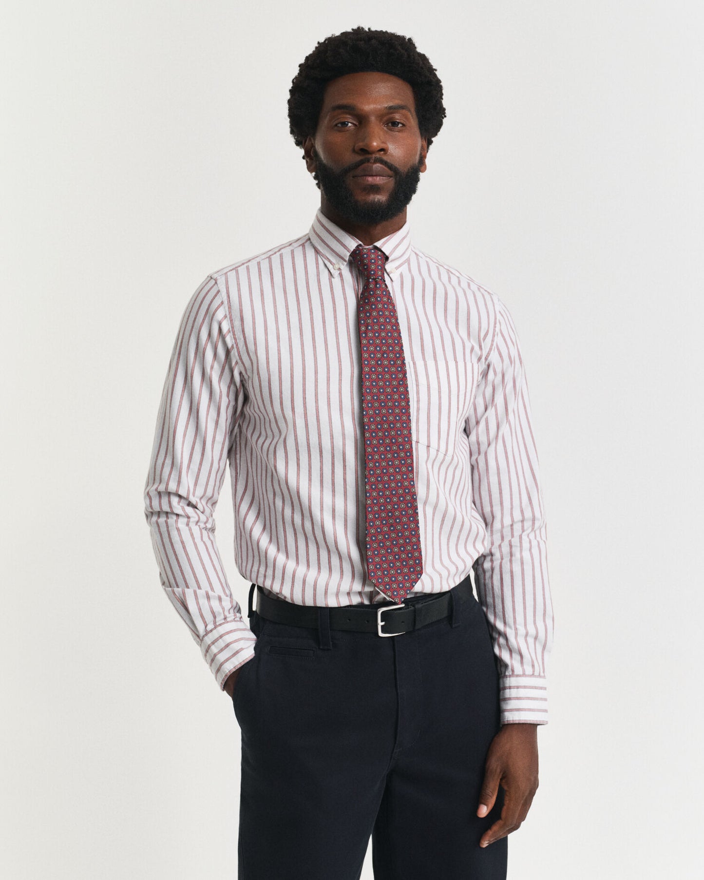 Chemise Oxford rayée coupe classique Archive