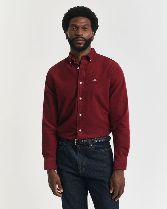 Regular Fit Hemd aus Baumwollcord