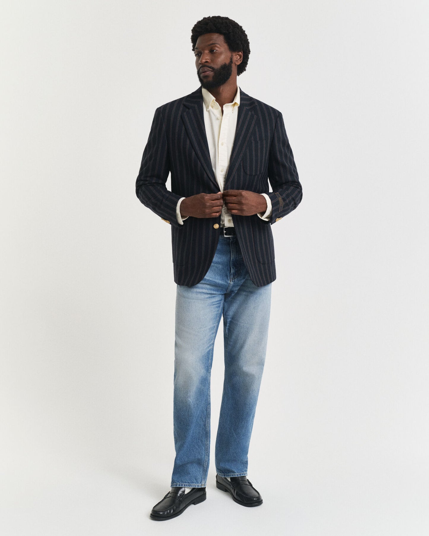 Blazer Club en flanelle rayée