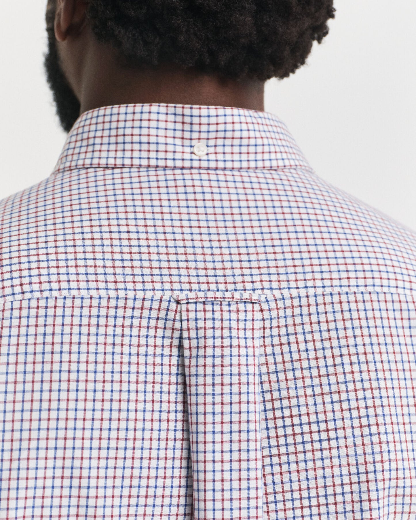 Chemise classique en popeline à micro-carreaux coupe regular