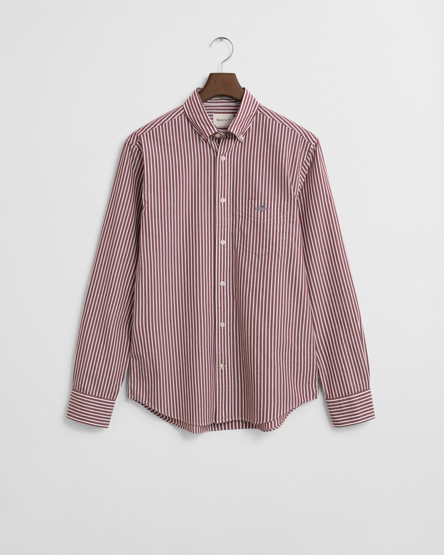 Chemise popeline rayée coupe droite