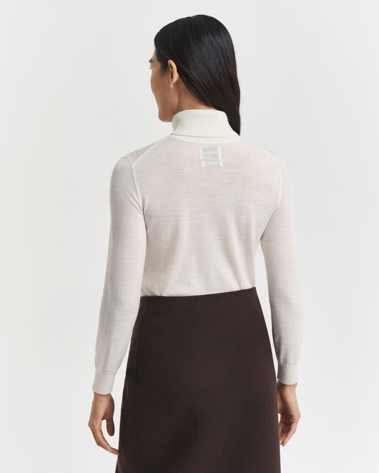 Pullover aus extrafeiner Merinowolle mit Rollkragen
