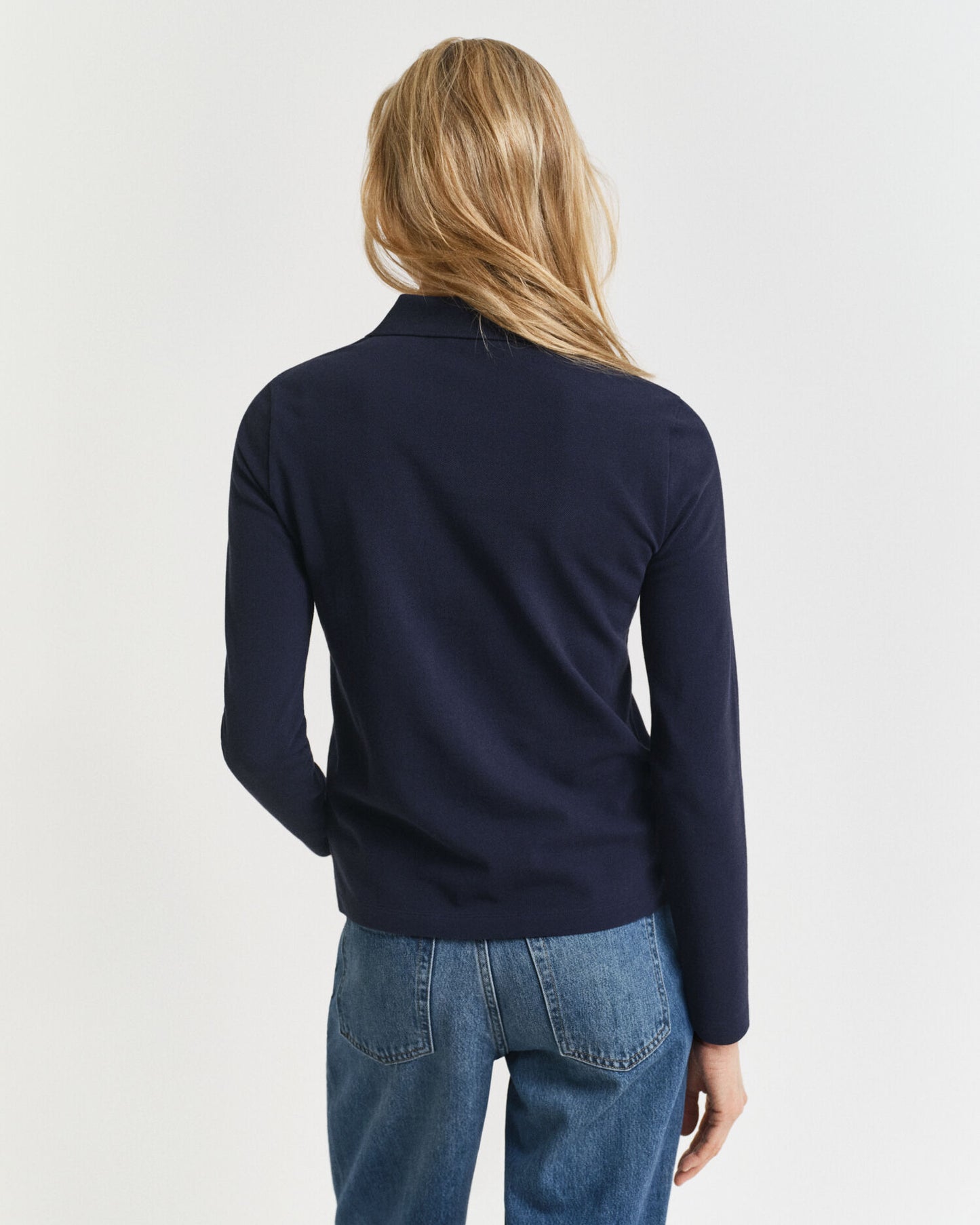 Long Sleeve Pique Polo Shirt