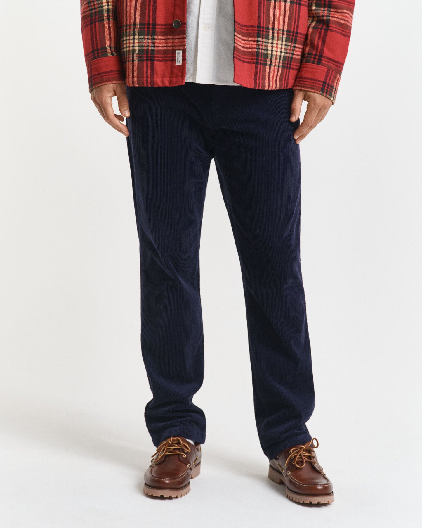 Pantalon en velours côtelé coupe droite