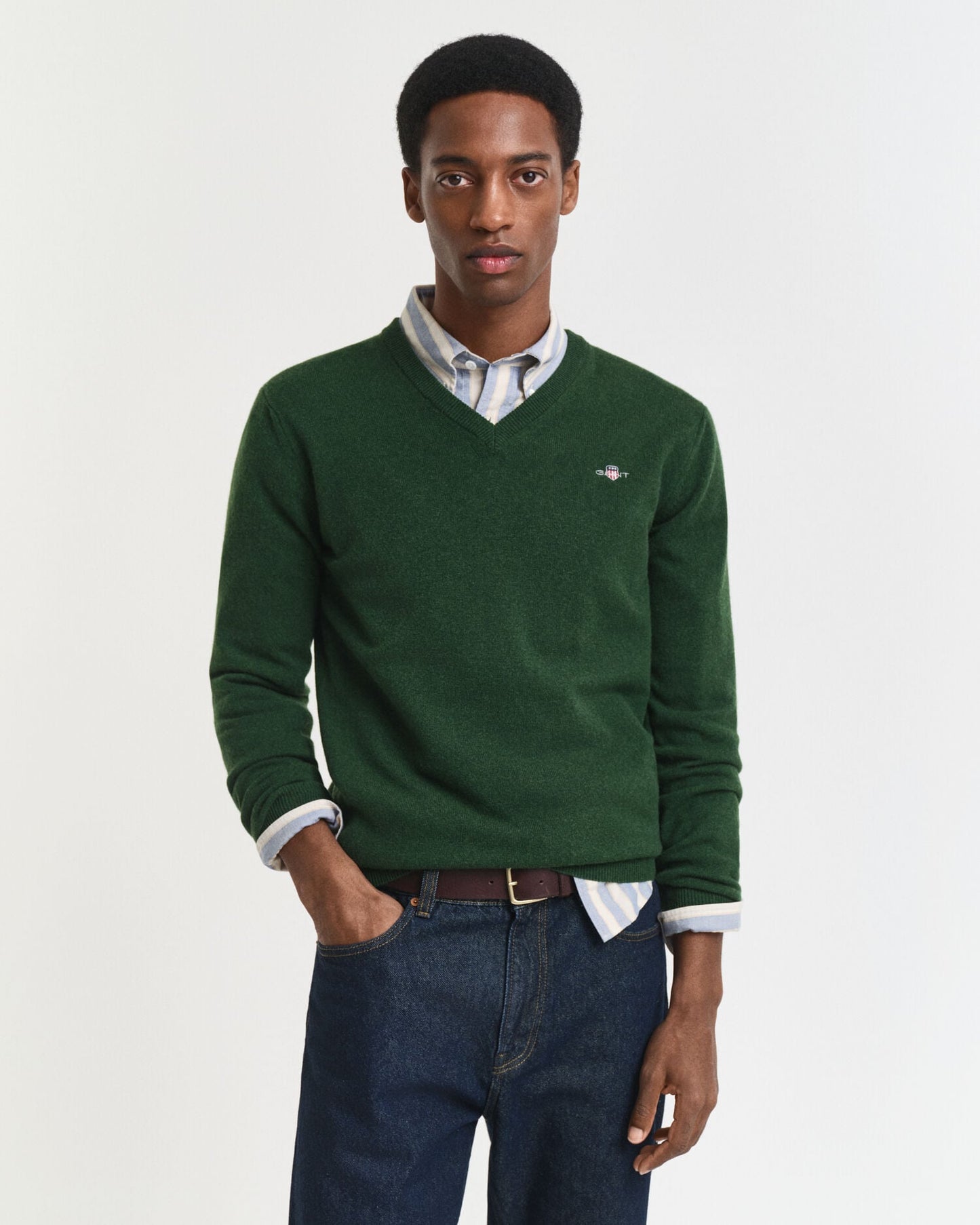 Feinster Lambswool V-Pullover