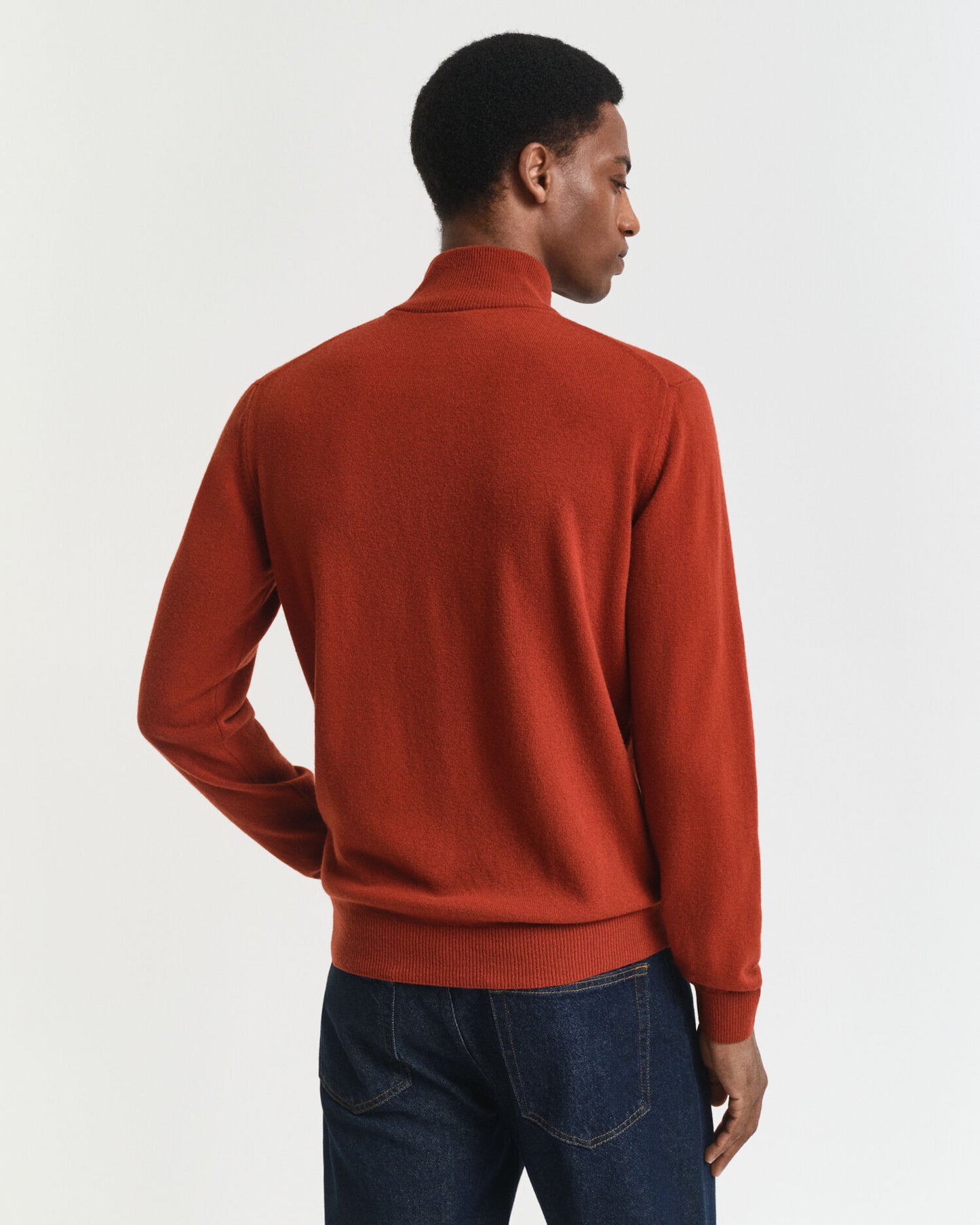 Pull demi-zip en lambswool superfine