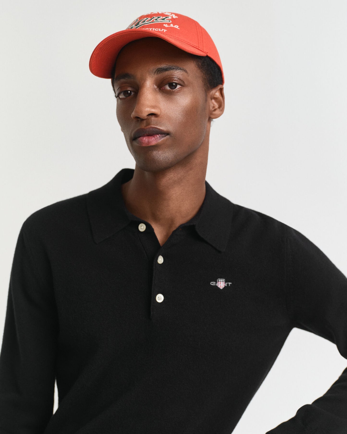 Polo-Pullover aus extrafeiner Lammwolle