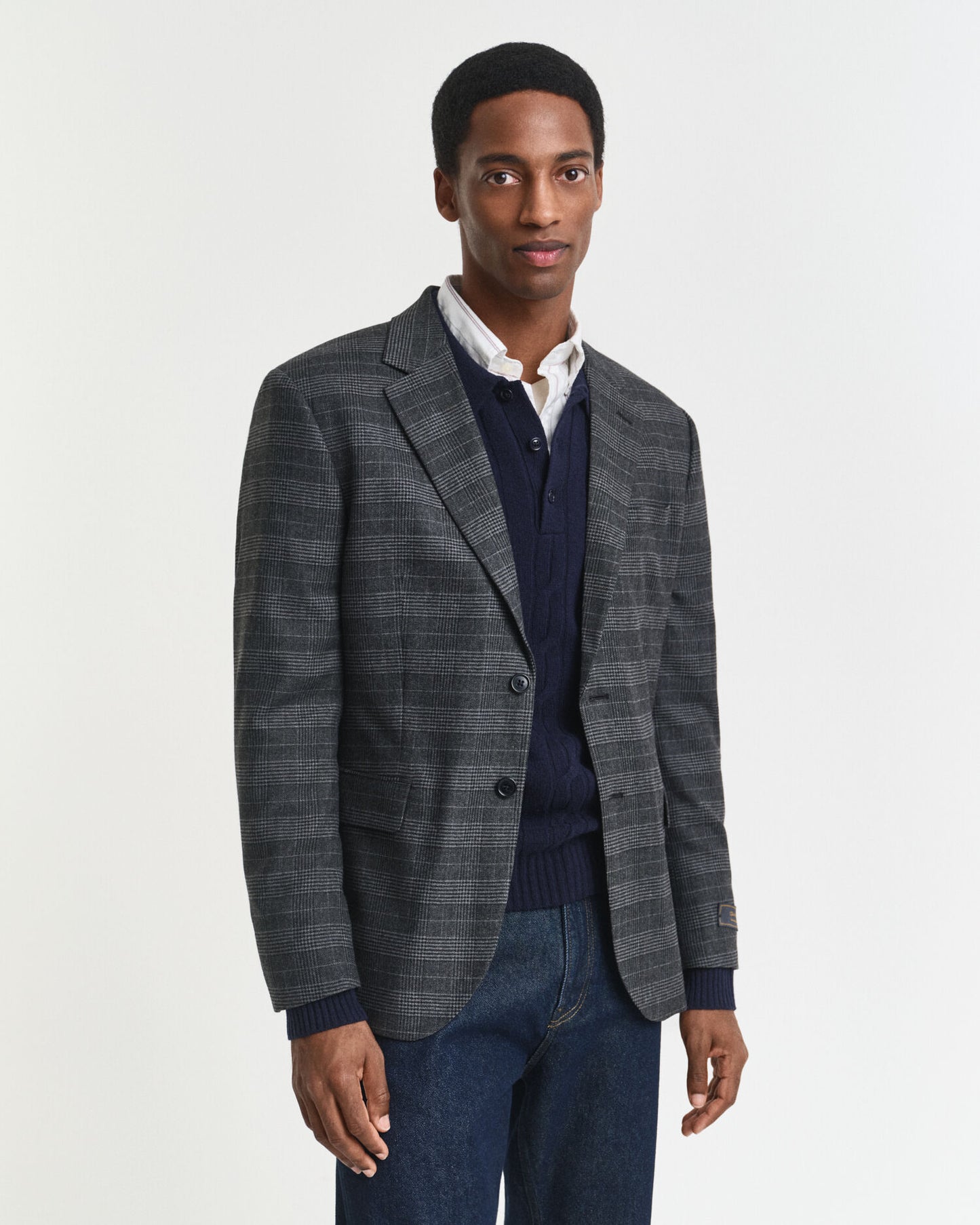 Veste de costume coupe slim à carreaux Glen