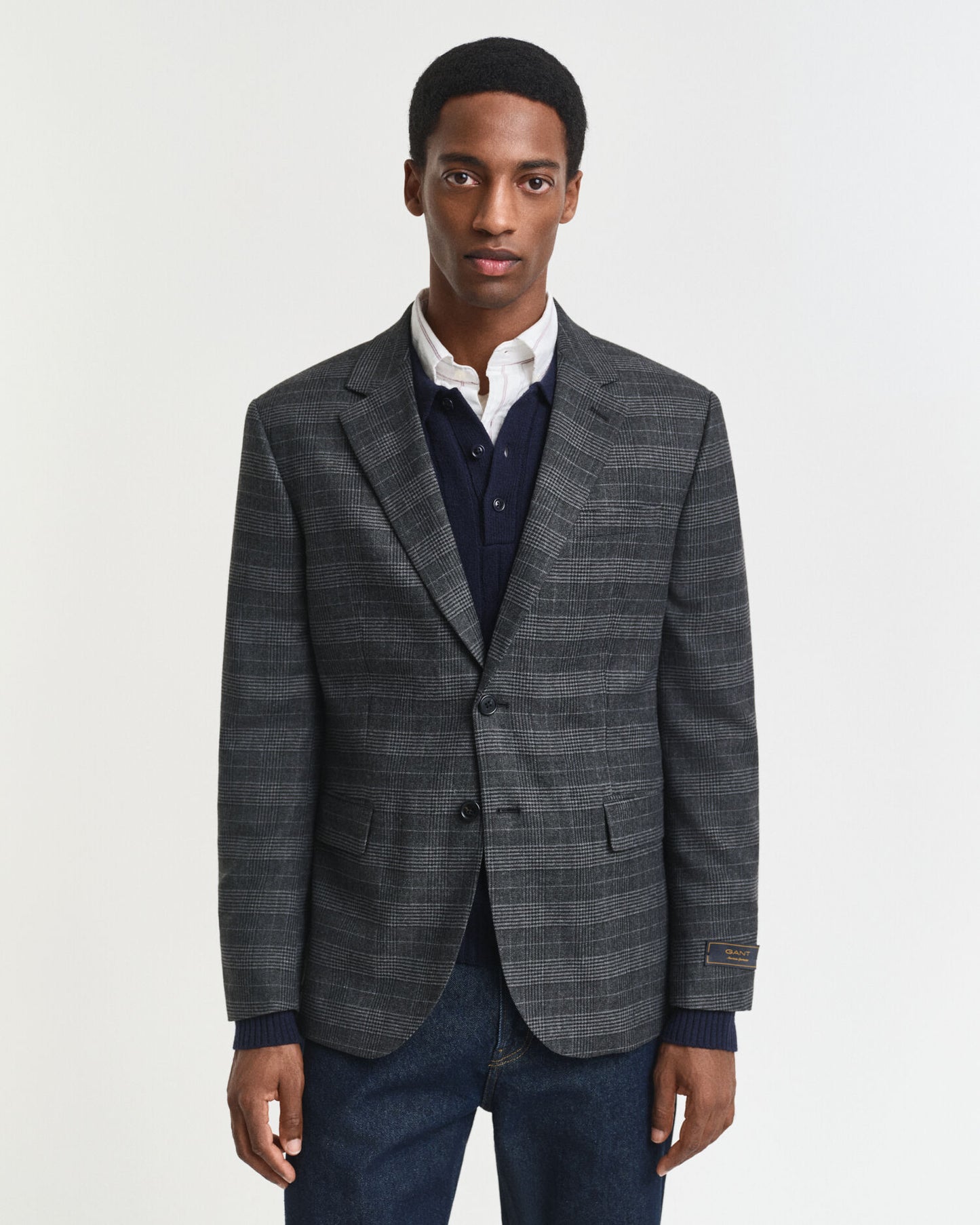 Veste de costume coupe slim à carreaux Glen