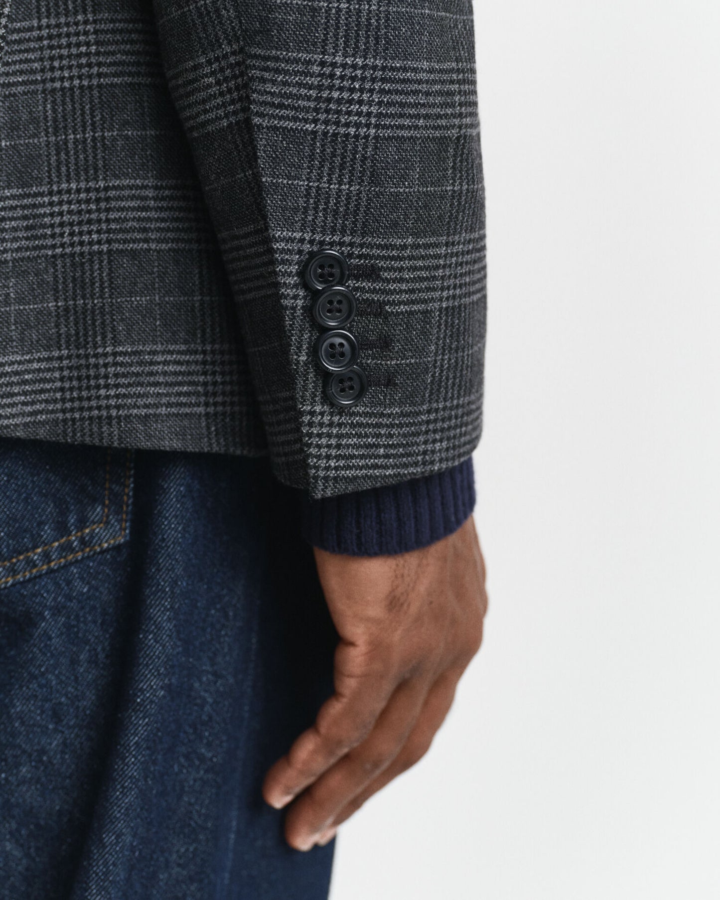 Veste de costume coupe slim à carreaux Glen