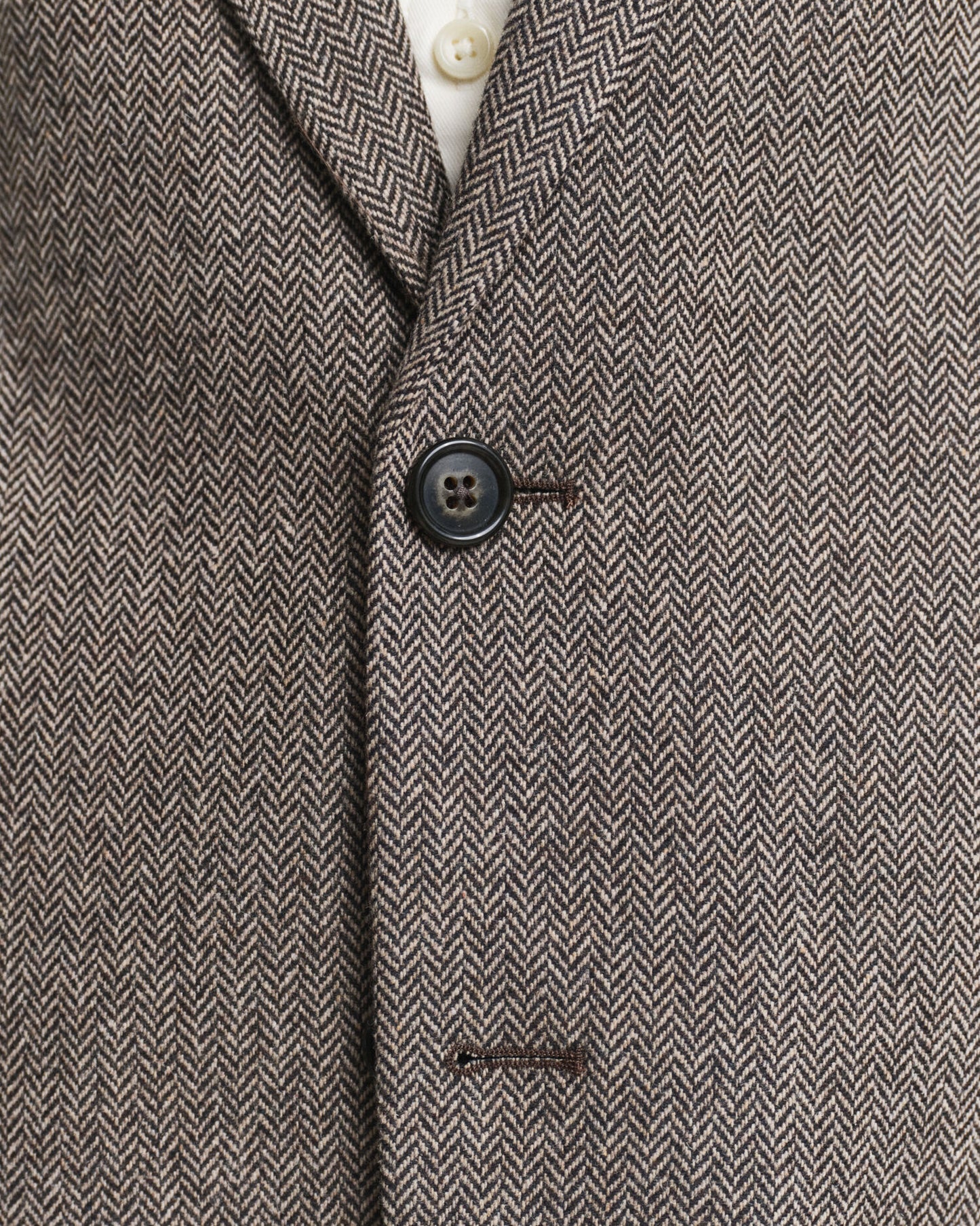 Veste de costume en flanelle à chevrons coupe ajustée