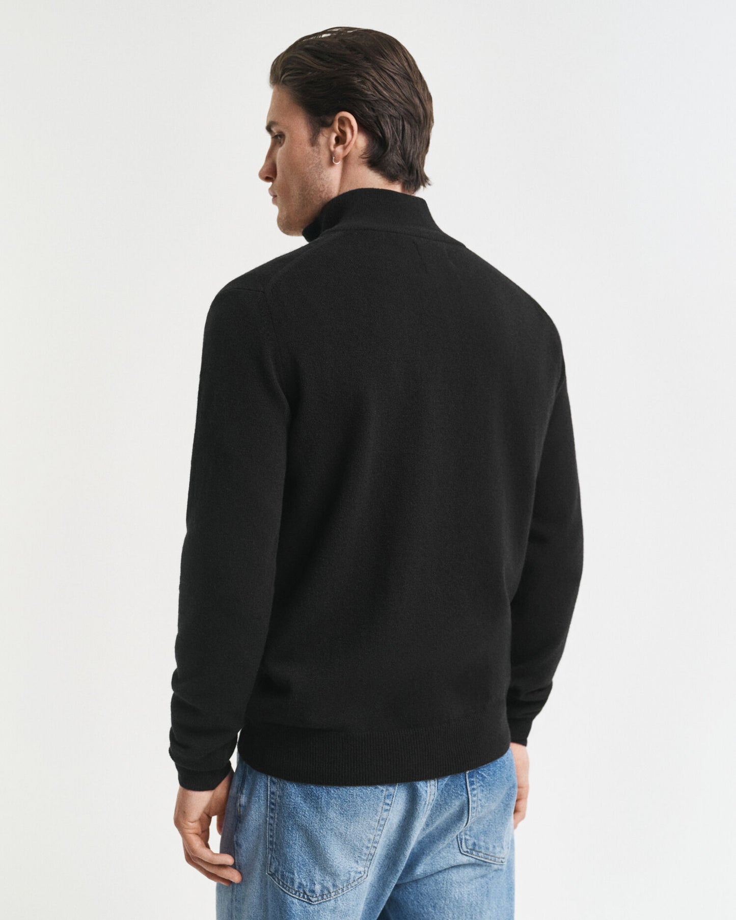 Pull demi-zip en lambswool extrafin