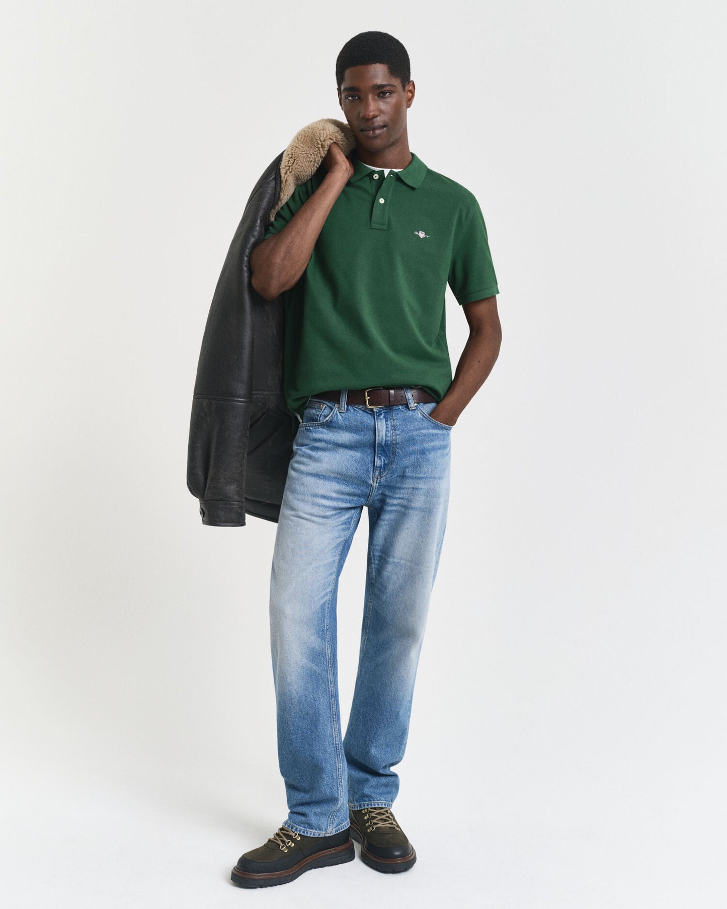 Regular Fit Shield Pique Polo Shirt