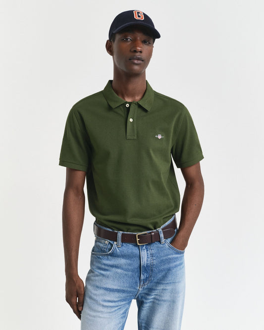 Regular Fit Shield Pique Polo Shirt
