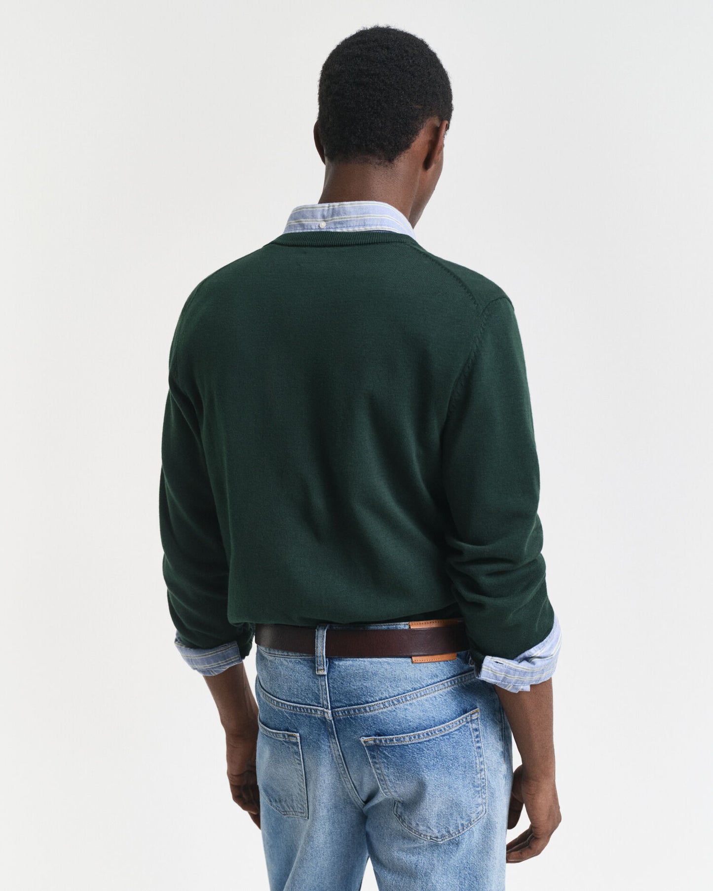 Klassischer V-Ausschnitt-Pullover aus Baumwolle