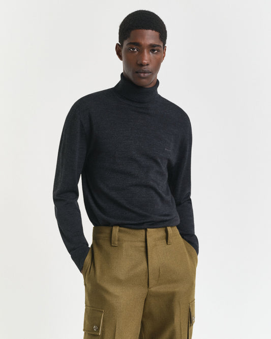 Rollkragenpullover aus extrafeiner Merinowolle