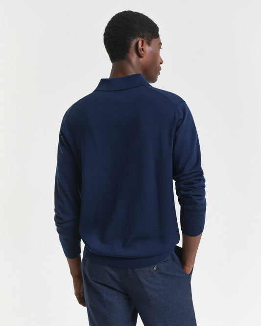 Polo-Pullover aus extrafeiner Merinowolle