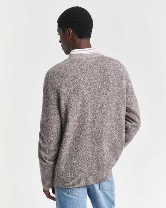 Mouliné-Cardigan aus Wollmix