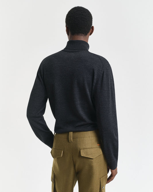 Rollkragenpullover aus extrafeiner Merinowolle