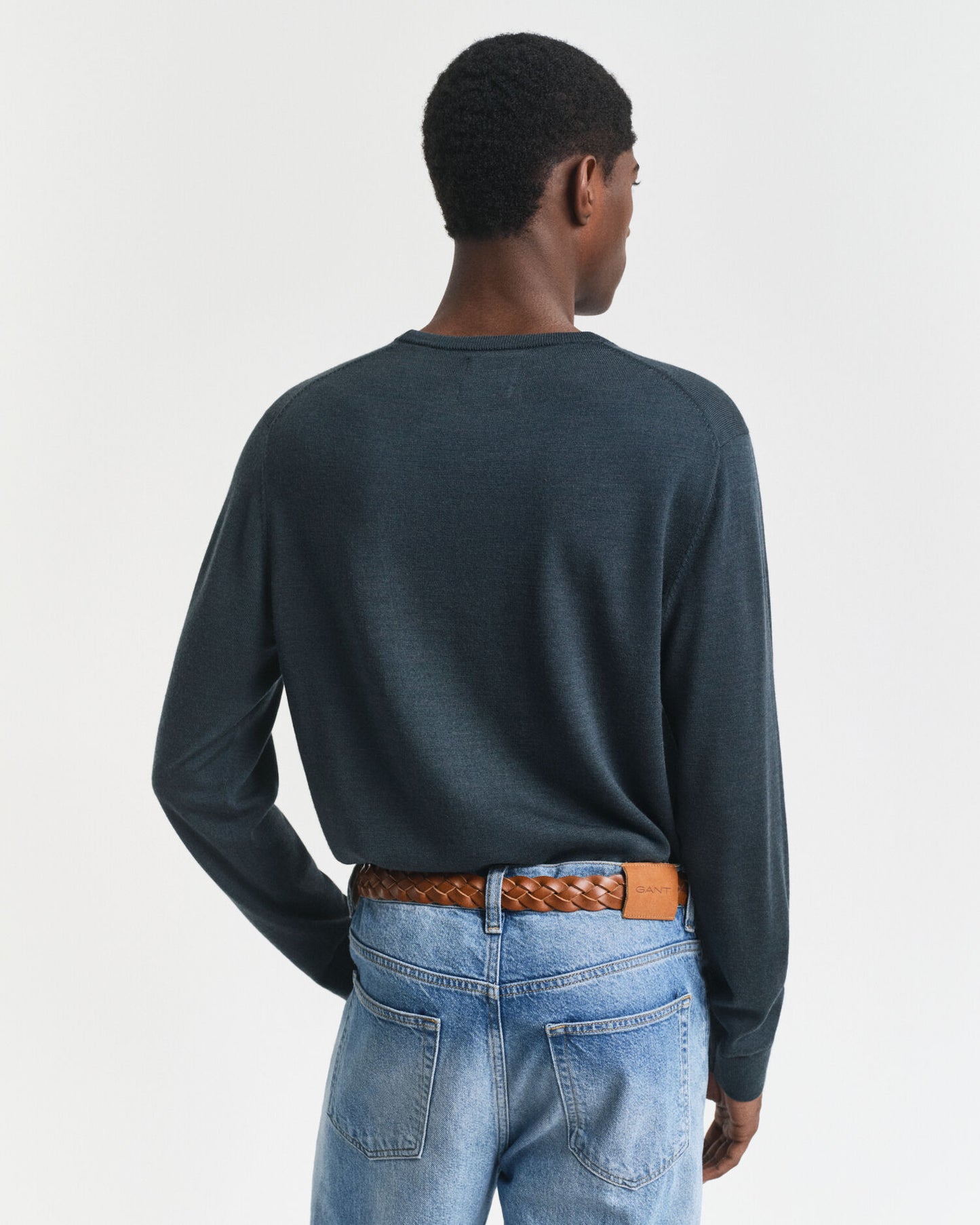 Pullover aus extrafeiner Merinowolle mit Rundhalsausschnitt