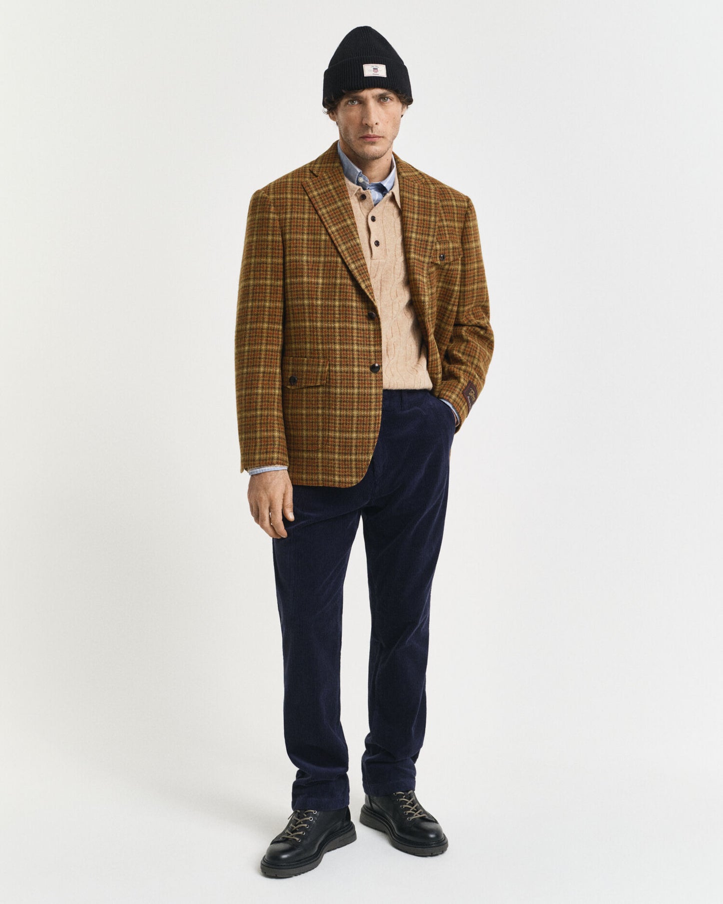 Karierter Tweed-Blazer in lockerer Passform