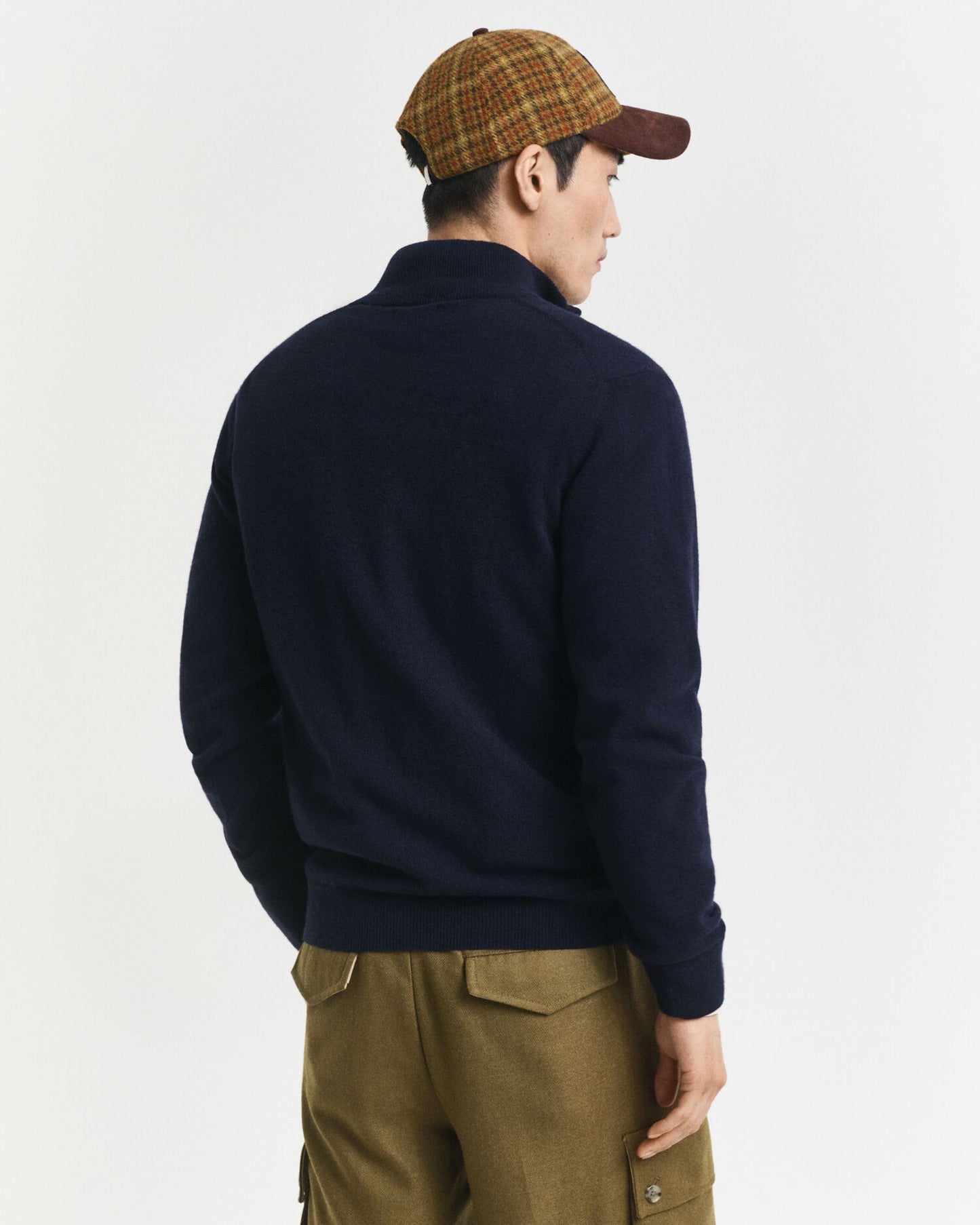 Pull demi-zip en lambswool superfine