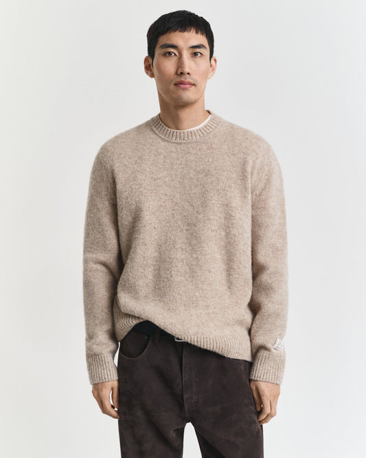 Pullover aus schottischer Wolle mit Rundhalsausschnitt