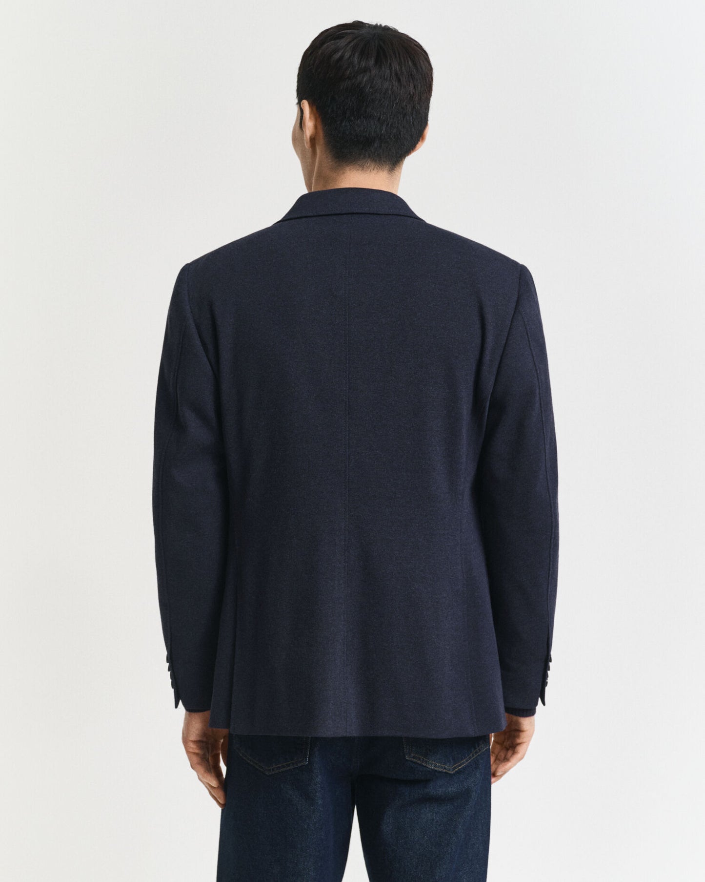 Blazer en jersey piqué bicolore coupe ajustée
