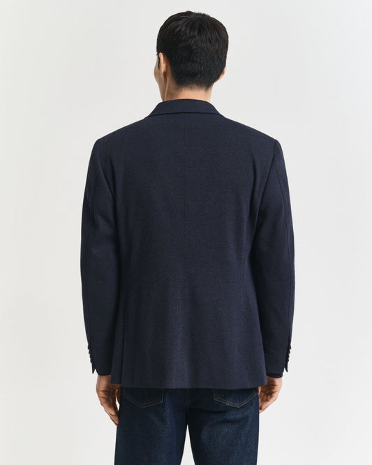 Slim Fit Two-Toned Jersey Pique Blazer
