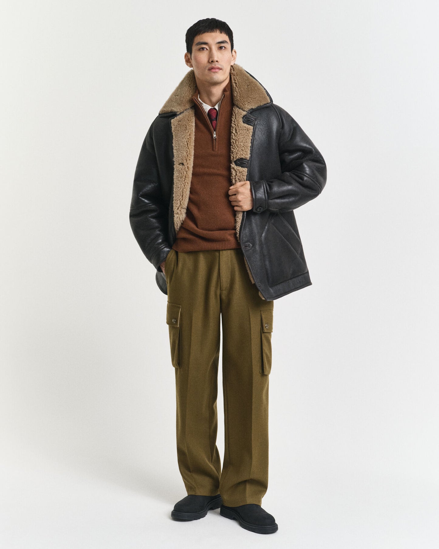 Kaschmir-Half-Zip-Pullover