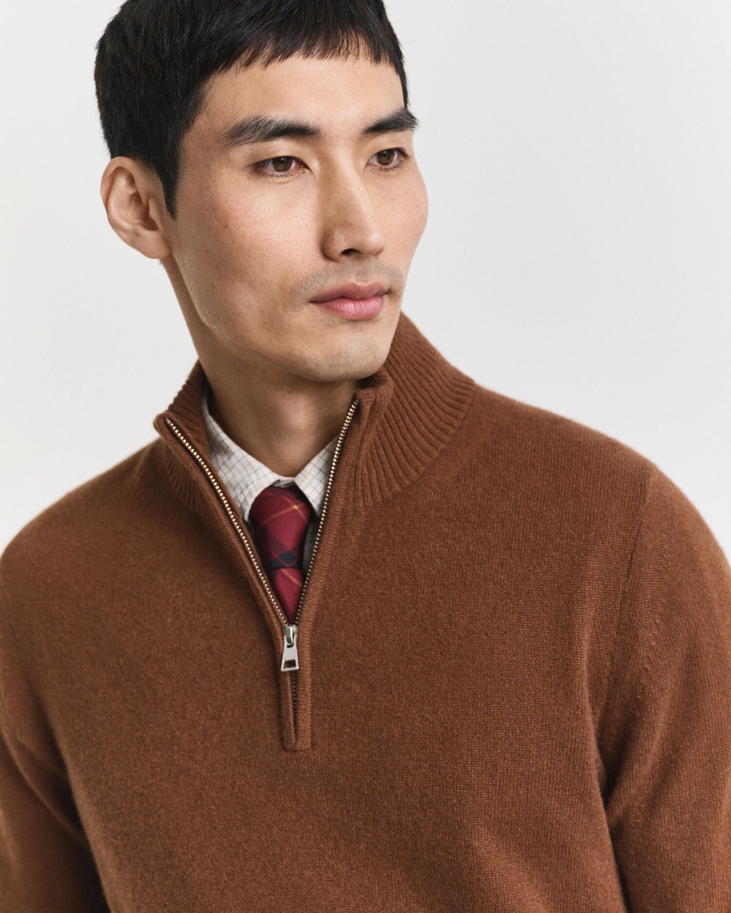 Kaschmir-Half-Zip-Pullover