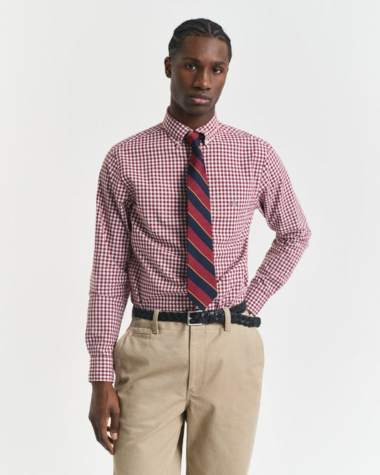 Regular Fit Klassisches Gingham Popelinehemd