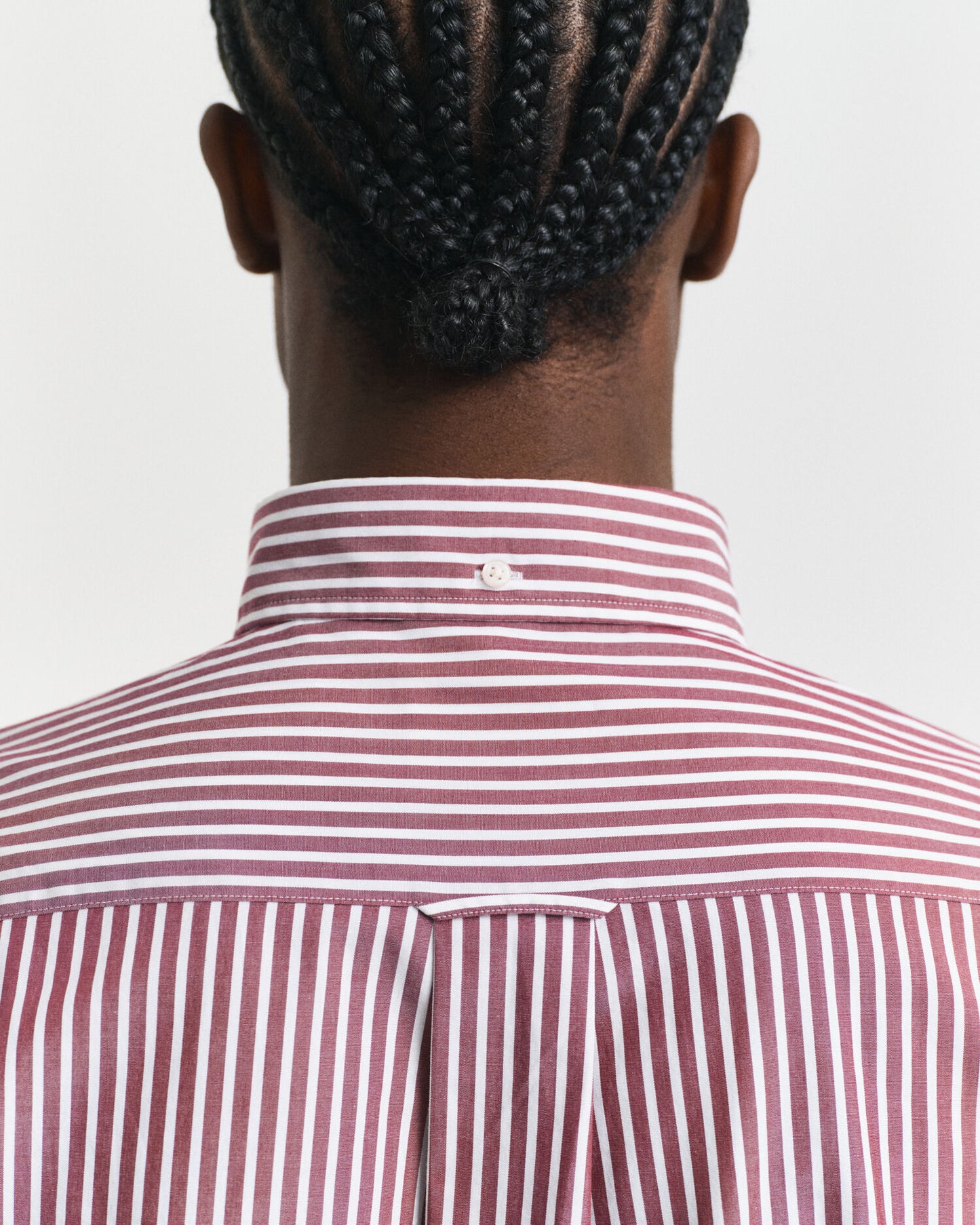 Chemise popeline rayée coupe droite