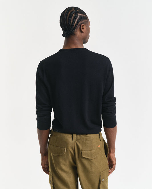 Pullover aus extrafeiner Merinowolle mit Rundhalsausschnitt