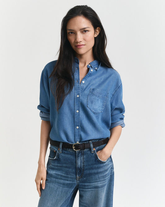 Relaxed Fit Indigo Shirt