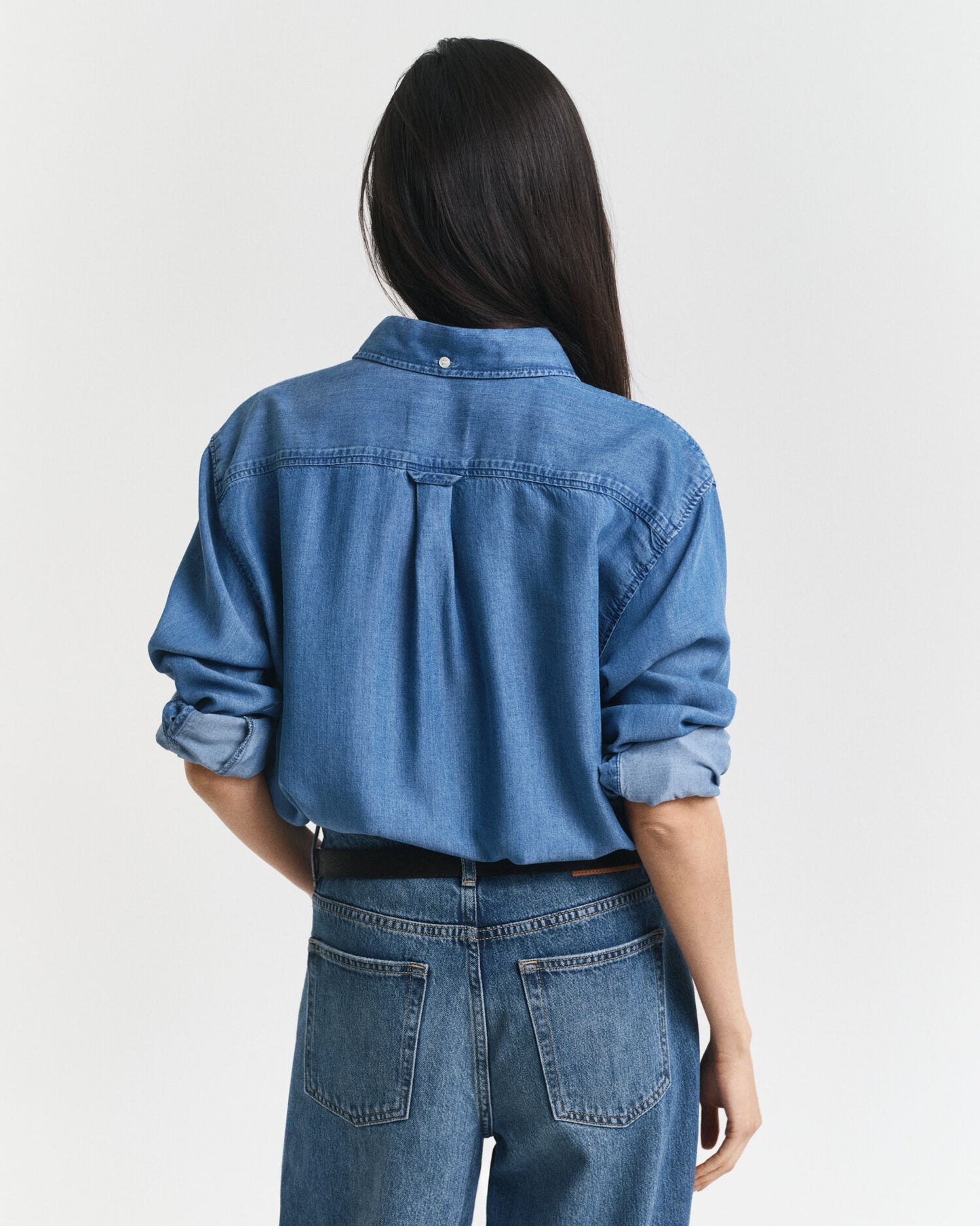 Chemise indigo coupe décontractée