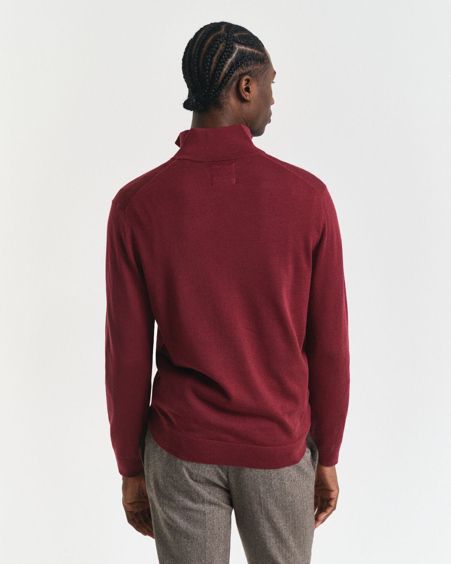 Pullover aus extrafeiner Merinowolle mit halbem Reißverschluss