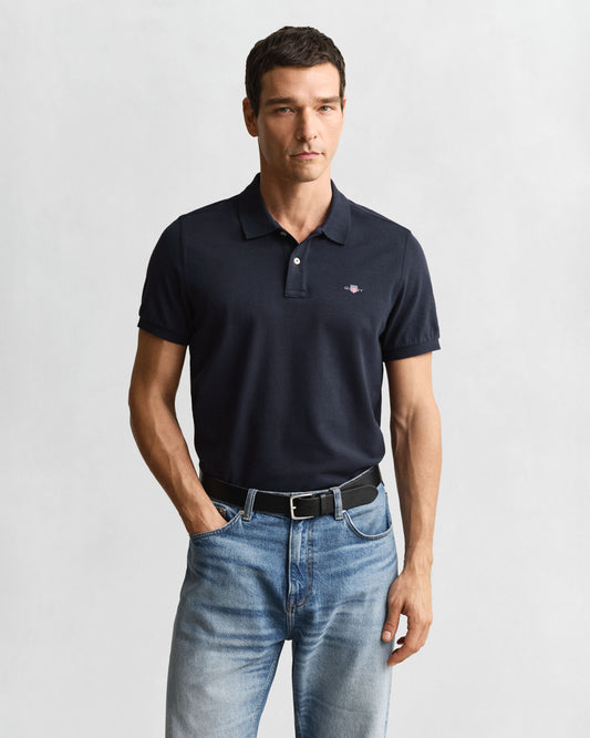 Regular Fit Shield Pique Polo Shirt