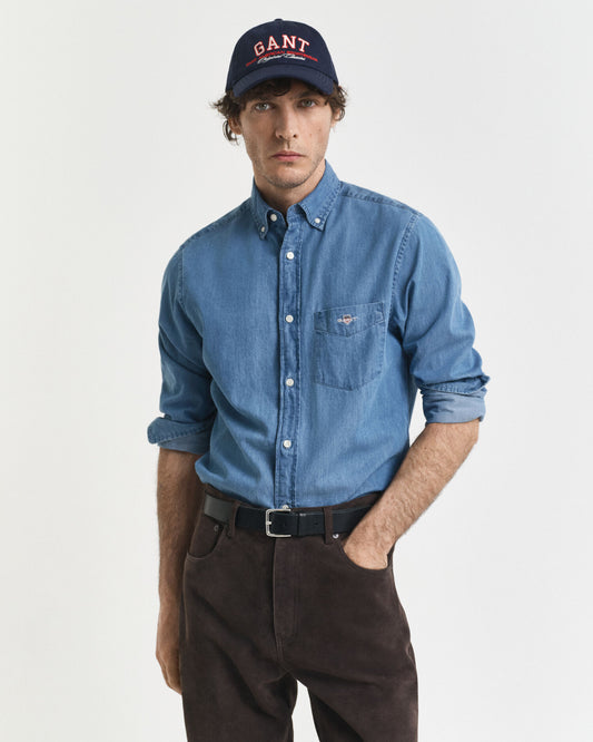 Regular Fit Indigohemd